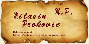 Milašin Proković vizit kartica
